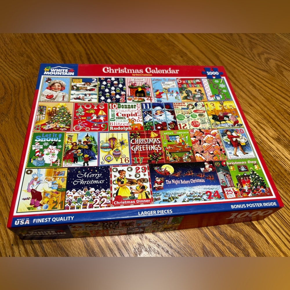 White Mountain Christmas Calendar Jigsaw Puzzle